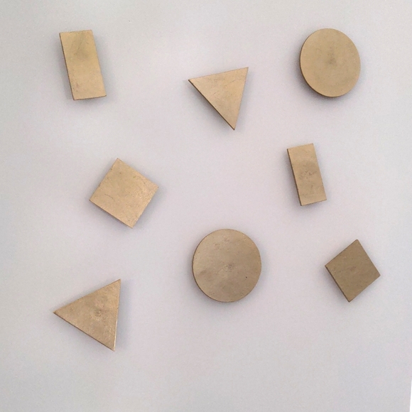 West Elm Accents West Elm Confetti Gold Metal Wall Art Set Of 4